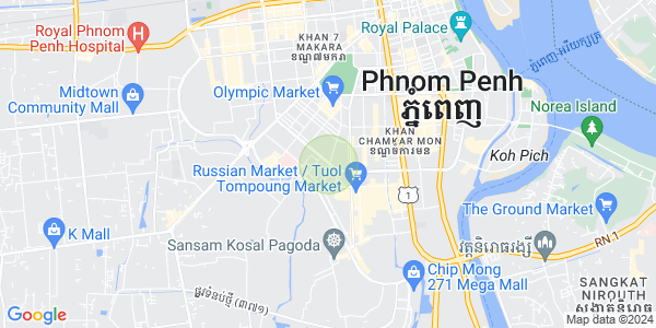 Tumnob Tuek镇, 波哥堪, 金边地图