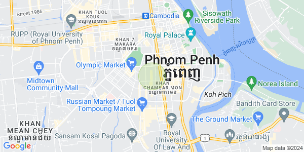 Mapa: BKK 2, Boeng Keng Kang, Phnom Penh