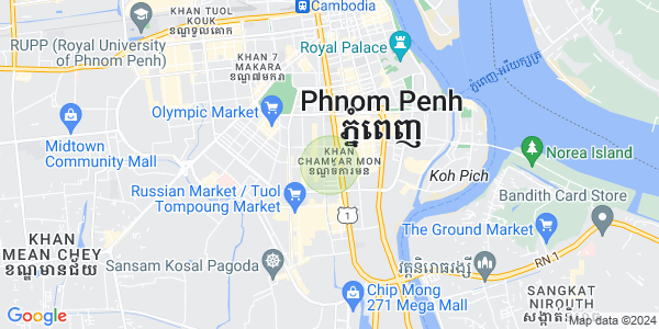 Map of BKK 1, Boeng Keng Kang, Phnom Penh