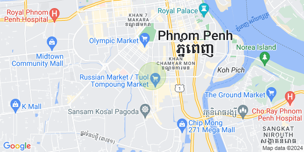 Carte de BKK 1, Boeng Keng Kang, Phnom Penh
