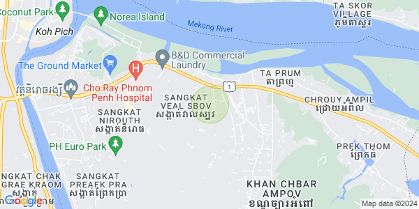 Map of Veal Sbov, Chbar Ampov, Phnom Penh