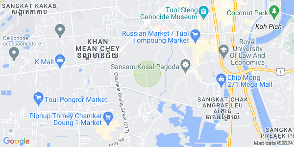Boeung Tumpun分区, 棉芷区, 金边地图