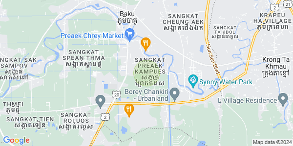 แผนที่ Preaek kampues, ดังกอ, พนมเปญ