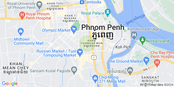 万景岗3分区（BKK3), 波哥堪, 金边地图