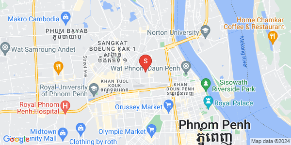 Map of Srah Chak, Daun Penh, Phnom Penh