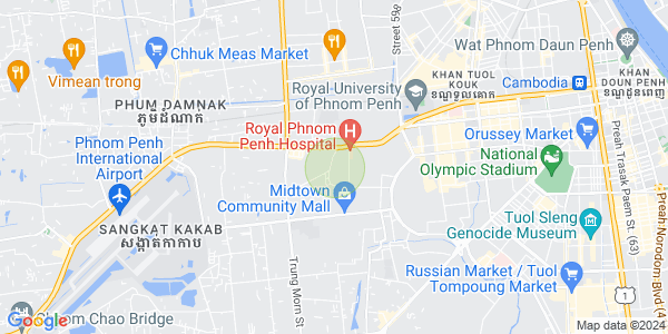 Ou Baek K'am村, 森速区, 金边地图