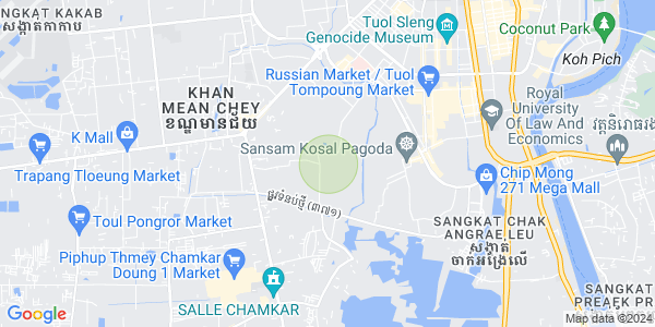 Stueng Mean chey 2镇, 棉芷区, 金边地图