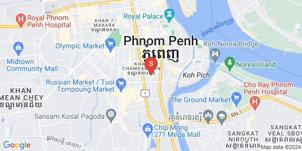 Mapa: BKK 1, Boeng Keng Kang, Phnom Penh