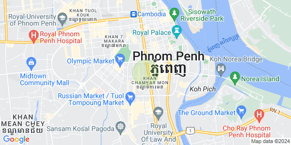 Mapa: BKK 2, Boeng Keng Kang, Phnom Penh