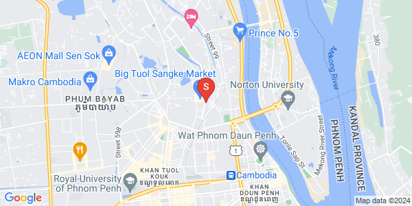 チュランチャムレ2, ルッセイケオ, プノンペンの地図