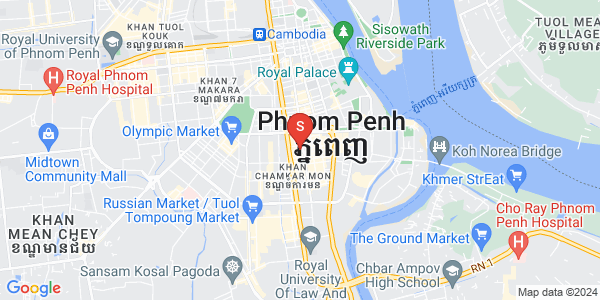 万景岗1分区（BKK1), 波哥堪, 金边地图