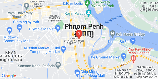 万景岗1分区（BKK1), 波哥堪, 金边地图