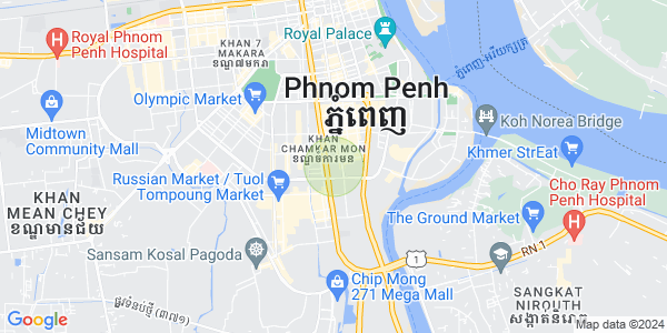 แผนที่ โตนเลบาสัก, จัมการมอน, พนมเปญ