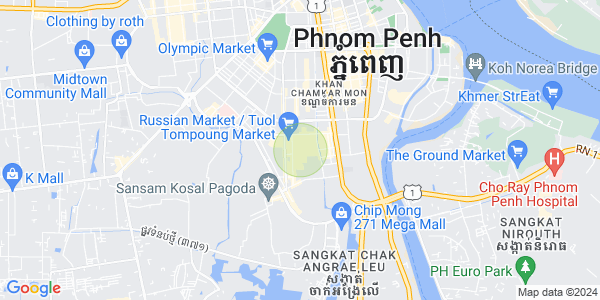 Mapa: Boeung Trabek, Chamkarmon, Phnom Penh