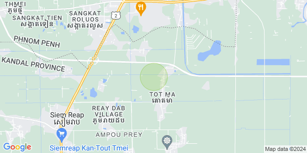 Mapa: Cheung Kaeub, Kandal Stueng, Kandal