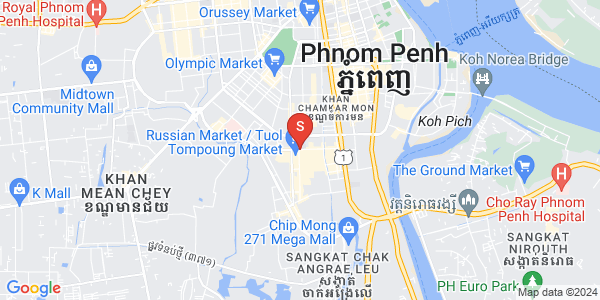 Map of Toul Tum Poung 1, Chamkarmon, Phnom Penh
