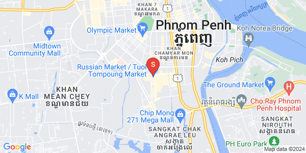 Map of Toul Tum Poung 1, Chamkarmon, Phnom Penh