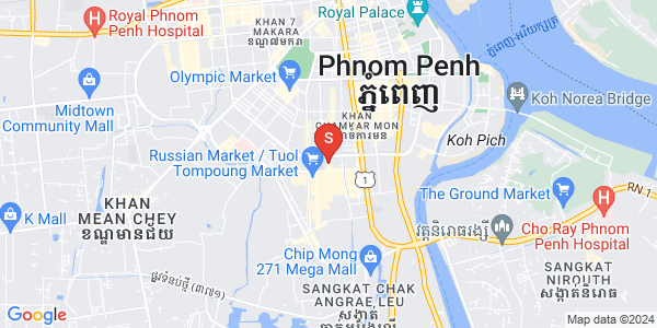 Map of Toul Tum Poung 1, Chamkarmon, Phnom Penh