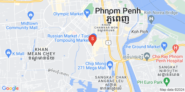 Map of Toul Tum Poung 1, Chamkarmon, Phnom Penh