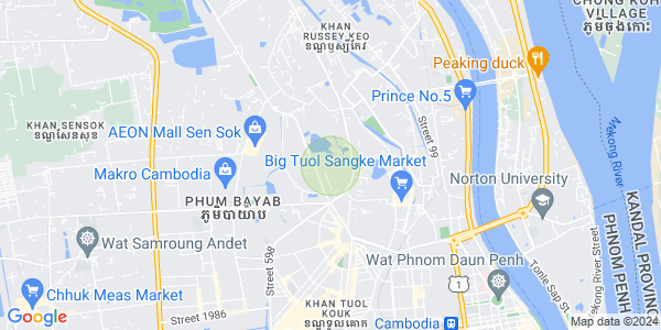 Mapa: Tuol Sangke, Russey Keo, Phnom Penh