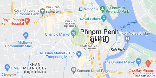 Map of Olympic, Boeng Keng Kang, Phnom Penh