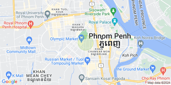 Map of Olympic, Boeng Keng Kang, Phnom Penh