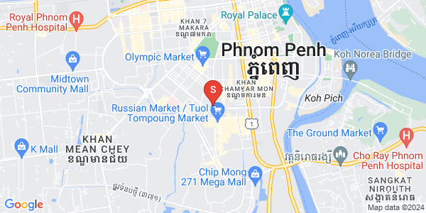 Map of Toul Tum Poung 1, Chamkarmon, Phnom Penh