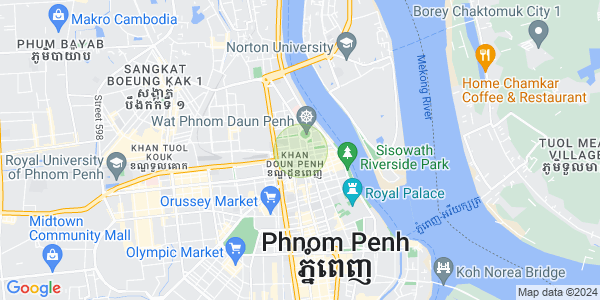 四臂湾分区, 隆边区, 金边地图