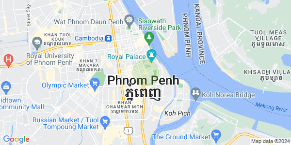 Map of Phsar Thmei III, Daun Penh, Phnom Penh