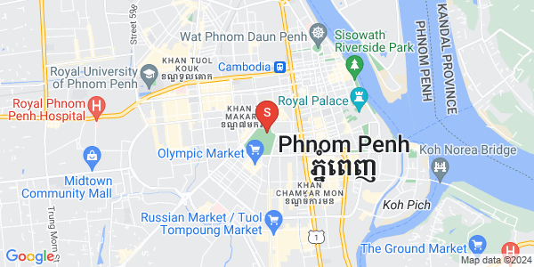 แผนที่ บึงกัก 1, ตuolโกก, พนมเปญ