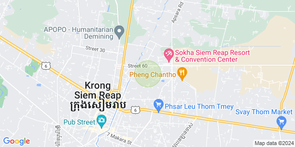 Sla Kram 分区, 暹粒地图
