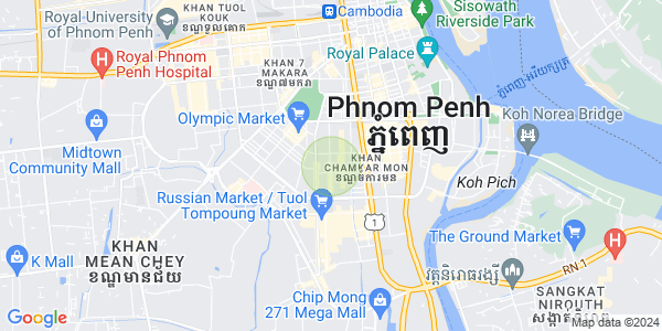 万景岗3分区（BKK3), 波哥堪, 金边地图