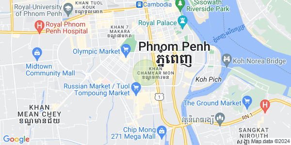 万景岗3分区（BKK3), 波哥堪, 金边地图