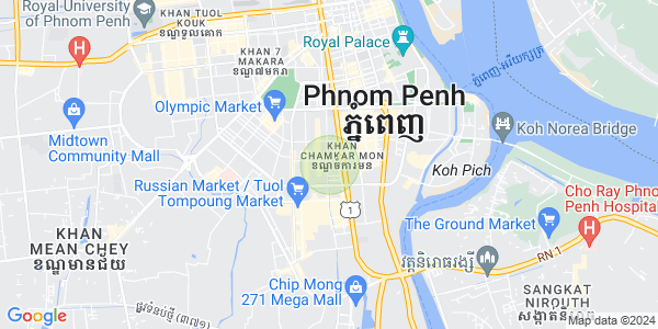Mapa: BKK 3, Boeng Keng Kang, Phnom Penh