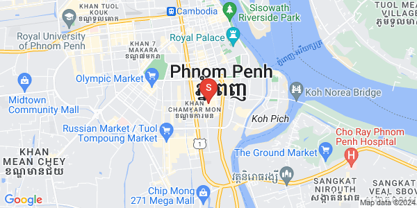 万景岗1分区（BKK1), 波哥堪, 金边地图