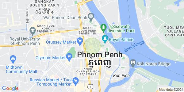 Carte de Boeng Reang, Daun Penh, Phnom Penh