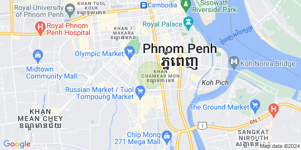 Mapa: BKK 3, Boeng Keng Kang, Phnom Penh