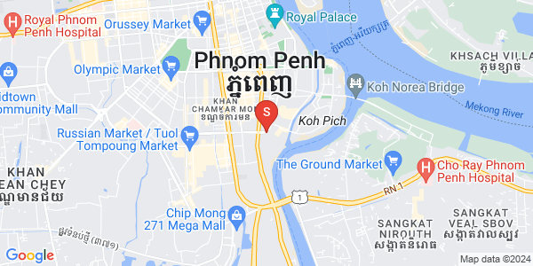 Carte de Tonle Bassac, Chamkarmon, Phnom Penh