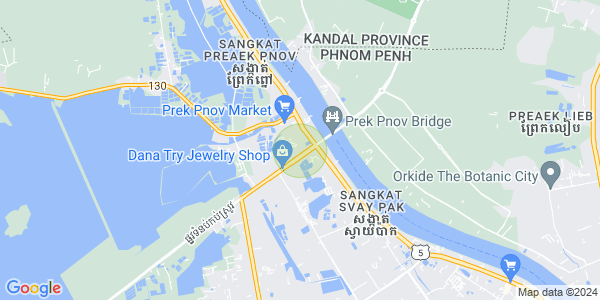 Map of Kouk Roka, Prek Pnov, Phnom Penh