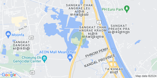 Map of Chak Angrae Leu, Meanchey, Phnom Penh
