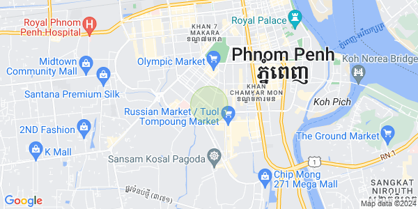 Tumnob Tuek镇, 波哥堪, 金边地图