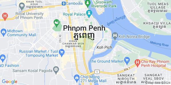 Mapa: Tonle Bassac, Chamkarmon, Phnom Penh