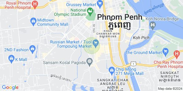 Mapa: Toul Tum Poung 2, Chamkarmon, Phnom Penh