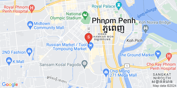 Map of BKK 1, Boeng Keng Kang, Phnom Penh