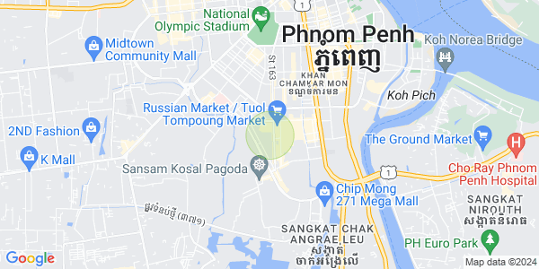 Mapa: Toul Tum Poung 2, Chamkarmon, Phnom Penh