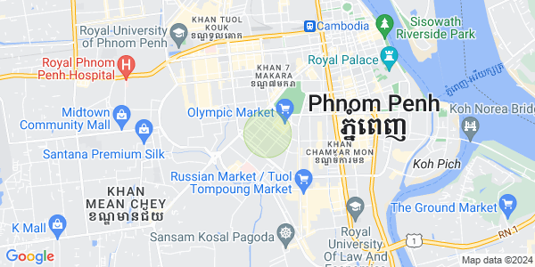Mapa: Toul Svay Prey 1, Boeng Keng Kang, Phnom Penh