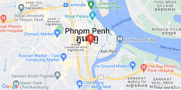 Carte de BKK 1, Boeng Keng Kang, Phnom Penh