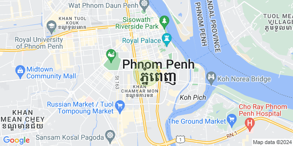 Mapa: BKK 1, Boeng Keng Kang, Phnom Penh