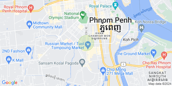 Map of BKK 1, Boeng Keng Kang, Phnom Penh