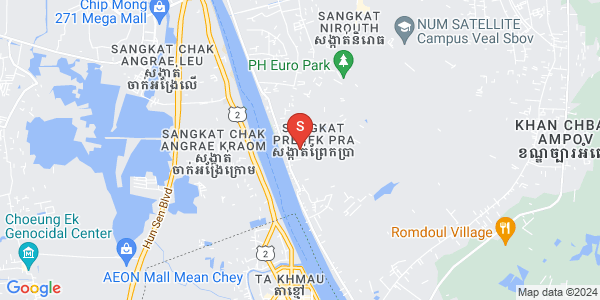 369, Preaek普拉, 铁桥头区, 金边地图